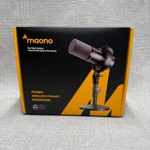 Maono PD200W Wireless Dynamic Microphone RGB USB-C Podcasting Streaming Gaming